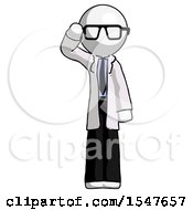 White Doctor Scientist Man Soldier Salute Pose