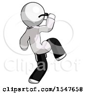 Poster, Art Print Of White Doctor Scientist Man Kick Pose Start