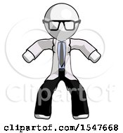Poster, Art Print Of White Doctor Scientist Male Sumo Wrestling Power Pose