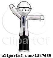 Poster, Art Print Of White Doctor Scientist Man Directing Traffic Right