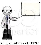 Poster, Art Print Of White Doctor Scientist Man Giving Presentation In Front Of Dry-Erase Board