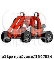 Poster, Art Print Of Red Doctor Scientist Man Riding Sports Buggy Side Angle View