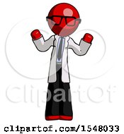 Red Doctor Scientist Man Shrugging Confused