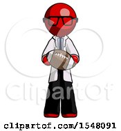 Red Doctor Scientist Man Giving Football To You