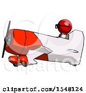 Poster, Art Print Of Red Doctor Scientist Man In Geebee Stunt Aircraft Side View