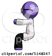 Poster, Art Print Of Purple Doctor Scientist Man Sitting Or Driving Position
