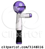 Poster, Art Print Of Purple Doctor Scientist Man Pointing Right