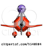 Poster, Art Print Of Purple Doctor Scientist Man In Geebee Stunt Plane Front View