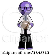 Purple Doctor Scientist Man Giving Football To You