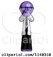 Poster, Art Print Of Purple Doctor Scientist Man Laugh Giggle Or Gasp Pose