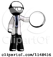 Poster, Art Print Of Ink Doctor Scientist Man Holding A Large Compass