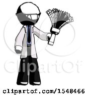 Poster, Art Print Of Ink Doctor Scientist Man Holding Feather Duster Facing Forward