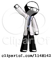 Ink Doctor Scientist Man Waving Emphatically With Right Arm