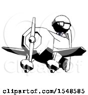 Poster, Art Print Of Ink Doctor Scientist Man Flying In Geebee Stunt Plane Viewed From Below