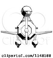 Poster, Art Print Of Ink Doctor Scientist Man In Geebee Stunt Plane Front View