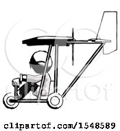 Ink Doctor Scientist Man In Ultralight Aircraft Side View