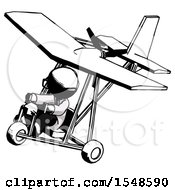 Ink Doctor Scientist Man In Ultralight Aircraft Top Side View