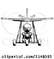 Poster, Art Print Of Ink Doctor Scientist Man In Ultralight Aircraft Front View