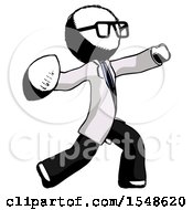 Poster, Art Print Of Ink Doctor Scientist Man Throwing Football