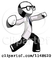 Ink Doctor Scientist Man Throwing Football