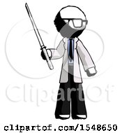 Ink Doctor Scientist Man Standing Up With Ninja Sword Katana