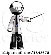 Poster, Art Print Of Ink Doctor Scientist Man Teacher Or Conductor With Stick Or Baton Directing