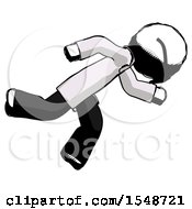 Poster, Art Print Of Ink Doctor Scientist Man Running While Falling Down