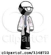 Poster, Art Print Of Ink Doctor Scientist Man Walking Front View