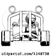 Poster, Art Print Of Ink Doctor Scientist Man Riding Sports Buggy Front View
