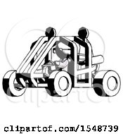 Poster, Art Print Of Ink Doctor Scientist Man Riding Sports Buggy Side Angle View