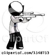 Poster, Art Print Of Ink Doctor Scientist Man Shooting Sniper Rifle