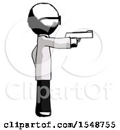 Ink Doctor Scientist Man Firing A Handgun