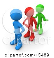 Line Of Different Colored People Getting Impatient And Tired Of Waiting Clipart Illustration Image