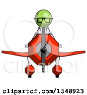 Poster, Art Print Of Green Doctor Scientist Man In Geebee Stunt Plane Front View