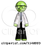 Green Doctor Scientist Man Standing Facing Forward