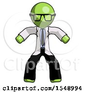 Green Doctor Scientist Male Sumo Wrestling Power Pose