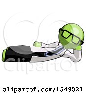 Green Doctor Scientist Man Reclined On Side