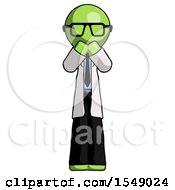 Poster, Art Print Of Green Doctor Scientist Man Laugh Giggle Or Gasp Pose