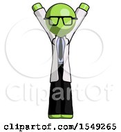 Green Doctor Scientist Man Hands Up