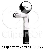 Ink Doctor Scientist Man Pointing Left