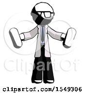 Ink Doctor Scientist Man Holding A Red Pill And Blue Pill