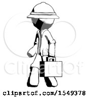 Poster, Art Print Of Ink Explorer Ranger Man Walking With Briefcase To The Left