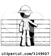 Poster, Art Print Of Ink Explorer Ranger Man With Server Racks In Front Of Two Networked Systems