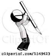 Ink Doctor Scientist Man Stabbing Or Cutting With Scalpel