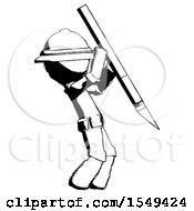Poster, Art Print Of Ink Explorer Ranger Man Stabbing Or Cutting With Scalpel