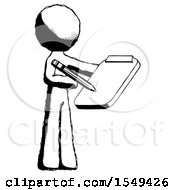 Ink Design Mascot Man Using Clipboard And Pencil