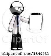 Poster, Art Print Of Ink Doctor Scientist Man Showing Clipboard To Viewer