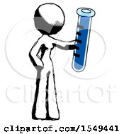 Poster, Art Print Of Ink Design Mascot Woman Holding Large Test Tube