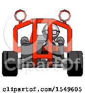 Poster, Art Print Of Gray Doctor Scientist Man Riding Sports Buggy Front View