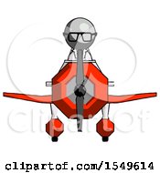 Poster, Art Print Of Gray Doctor Scientist Man In Geebee Stunt Plane Front View